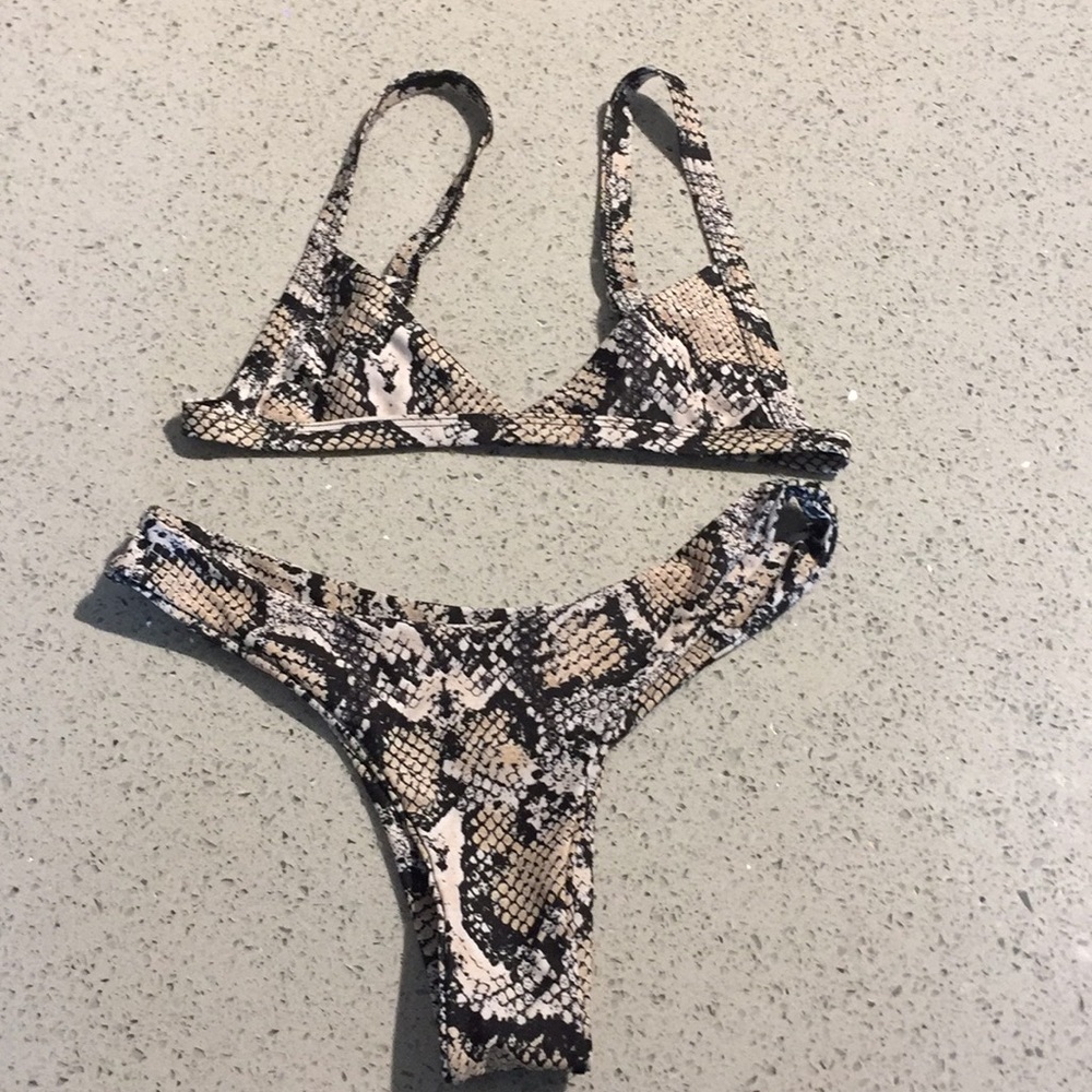 Snake print bikini